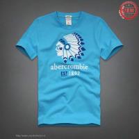 heren abercrombie korte tees est 1892 chief head blauw Overhemd Op Maat bw67b820